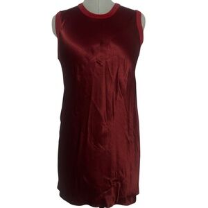 DKNY Satin-y Maroon Sleeveless Dress Size L